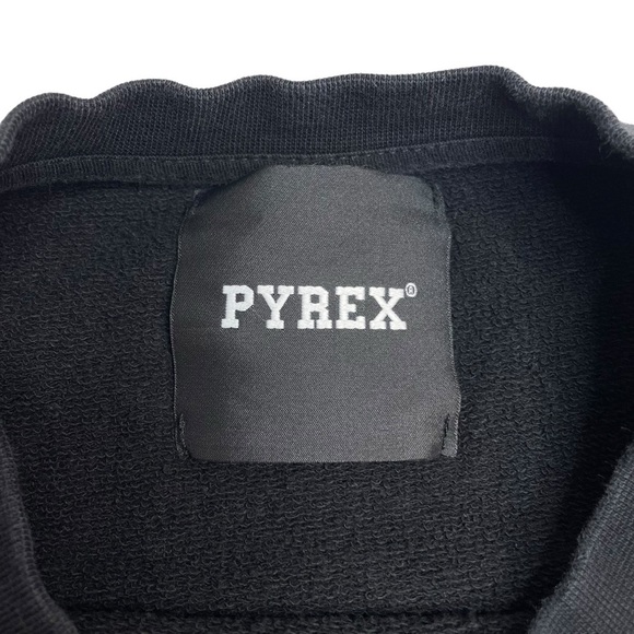 PYREX Crewneck Sweatshirt Black with White Logo XS - Picture 3 of 6